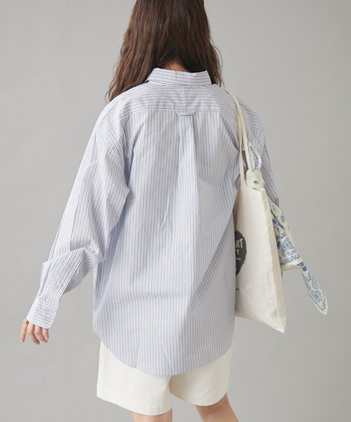 未使用新品！日本製 Cosi Fan Tutte クラシック ストライプ柄シャツ chuclla｜ストライプシャツデザイン スキッパートップス