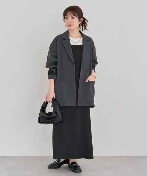 ELENCARE DUE（エレンカーレデュエ）の「・ELENCARE DUE 袖コード刺繍ジャケット（テーラードジャケット・レディース・チャコールグレー/アイボリー/ミント・FREE）」の22枚目の写真