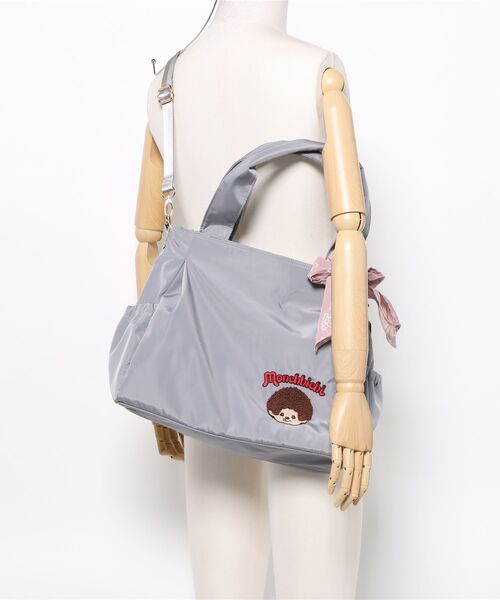 SALON de RUBAN(サロンドルヴァン)の「【SALON de RUBAN / サロン ド ルヴァン】 モンチッチ 2wayトートバッグ 50th限定アイテム(トートバッグ・レディース・ブラック/ライトグレー/ネイビー/ベージュ・FREE)」の5枚目の写真