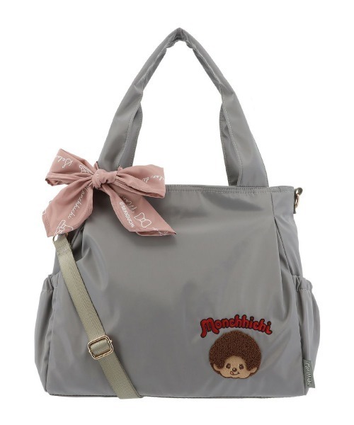 SALON de RUBAN(サロンドルヴァン)の「【SALON de RUBAN / サロン ド ルヴァン】 モンチッチ 2wayトートバッグ 50th限定アイテム(トートバッグ・レディース・ブラック/ライトグレー/ネイビー/ベージュ・FREE)」の2枚目の写真