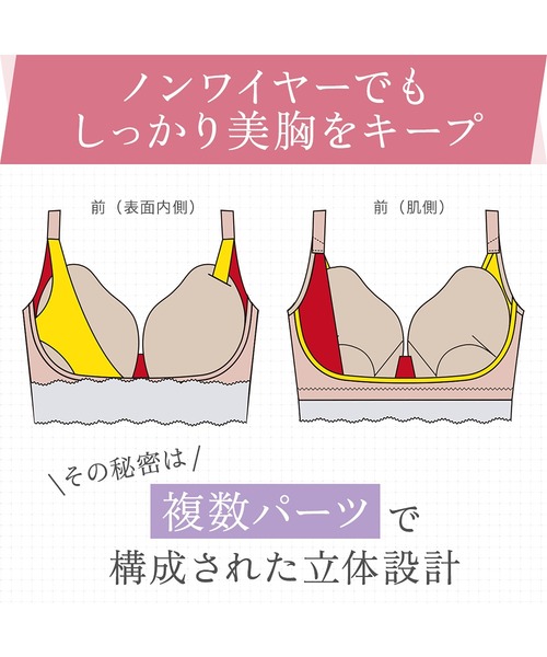 BRADELIS NEWYORK（ブラデリスニューヨーク）の「綿混ストレッチハイブリッドハートカップブラ25 ブラデリス ブラデリス 補正下着 補整（ブラジャー・レディース・ブラック/グレイッシュベージュ/ピンクベージュ/グレー/ブルー・M/L/LL/5L/S/3L/4L）」の20枚目の写真