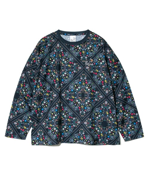 go slow caravan(ゴースローキャラバン)の「ガラガラロングスリーブTEE W(Tシャツ/カットソー・レディース・ライム/パープル系その他/ブルー系その他/ブラック/ブラック系その他2・FREE)」の2枚目の写真