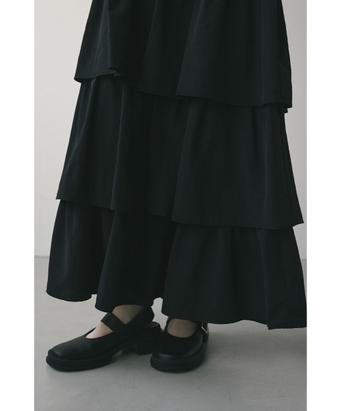 STYLEMIXER（スタイルミキサー）の「ティアードフレアスカート（スカート・レディース・ホワイト/ブラック・SMALL/MEDIUM）」の19枚目の写真