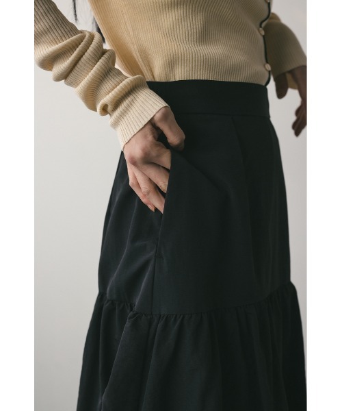 STYLEMIXER（スタイルミキサー）の「ティアードフレアスカート（スカート・レディース・ホワイト/ブラック・SMALL/MEDIUM）」の22枚目の写真