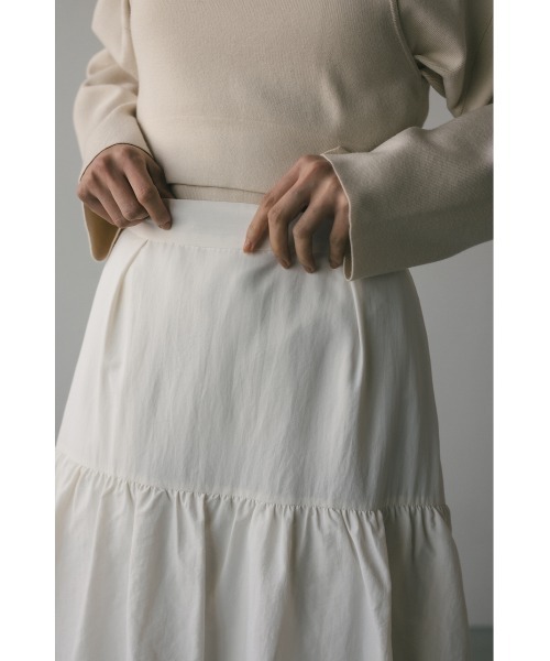 STYLEMIXER（スタイルミキサー）の「ティアードフレアスカート（スカート・レディース・ホワイト/ブラック・SMALL/MEDIUM）」の9枚目の写真