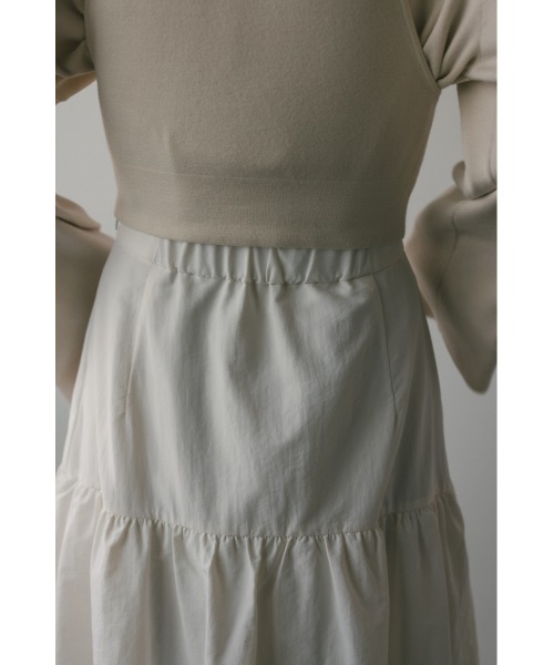 STYLEMIXER（スタイルミキサー）の「ティアードフレアスカート（スカート・レディース・ホワイト/ブラック・SMALL/MEDIUM）」の11枚目の写真