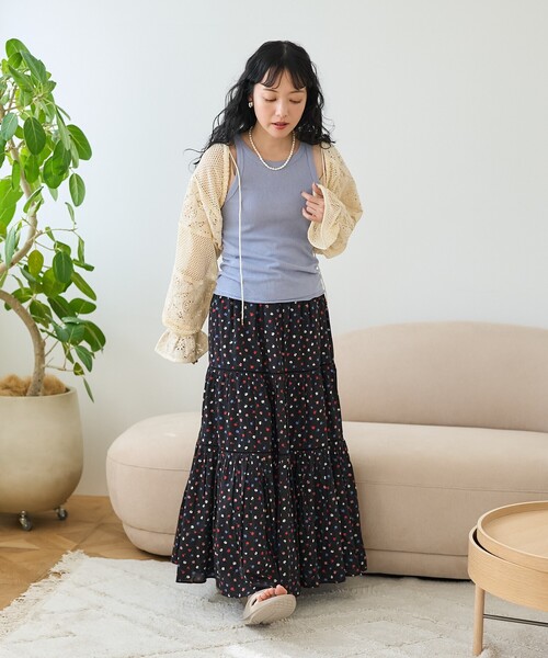 FREAK'S STORE(フリークスストア)の「メッシュタンクトップ/アメリカンスリーブタンクトップ(タンクトップ・レディース・オフホワイト/ブラック/サックスブルー・フリ-)」の10枚目の写真