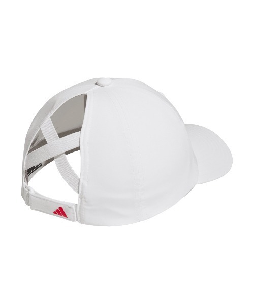 adidas(アディダス)の「アディダス adidas クリスクロス ポニーテール キャップ(キャップ・レディース・ホワイト×レッド/ライトベージュ・FREE)」の8枚目の写真