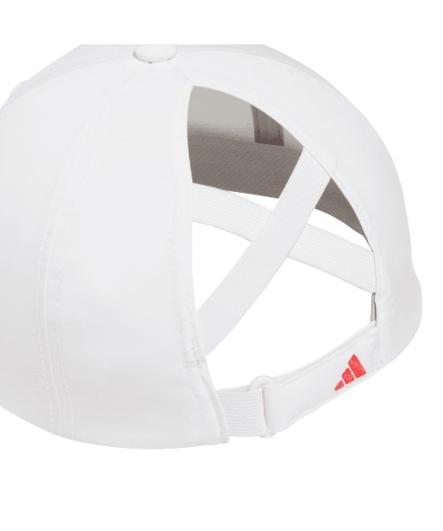adidas(アディダス)の「アディダス adidas クリスクロス ポニーテール キャップ(キャップ・レディース・ホワイト×レッド/ライトベージュ・FREE)」の11枚目の写真