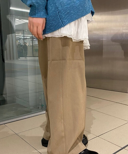 WHIMSIC（ウィムジック）の「【WHIMSIC/2サイズ展開】ルーズフィットイージースラックス（スラックス・レディース・チャコールグレー/ネイビー/ベージュ・1/2）」の22枚目の写真