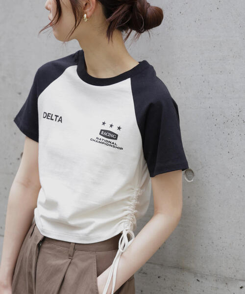 FREE'S MART(フリーズマート)の「ドロストラグランTシャツ(Tシャツ/カットソー・レディース・ホワイト/レッド/ブルー/ブラック・FREE)」の9枚目の写真