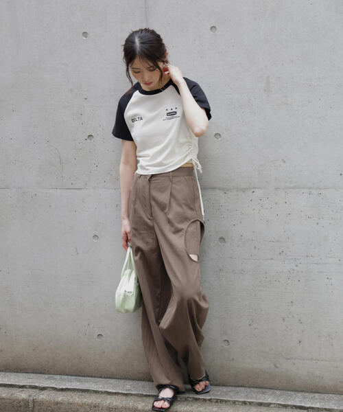 FREE'S MART(フリーズマート)の「ドロストラグランTシャツ(Tシャツ/カットソー・レディース・ホワイト/レッド/ブルー/ブラック・FREE)」の12枚目の写真