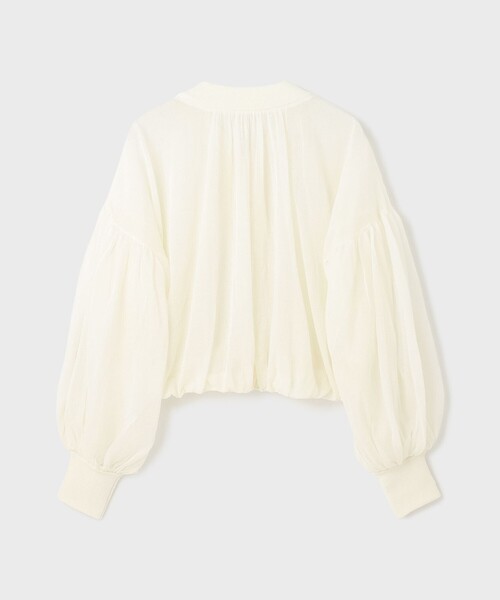 GRACE CONTINENTAL（グレースコンチネンタル）の「シアーニットバルーンジャケット（ブルゾン・レディース・ブラック/ピンク/ホワイト・36）」の17枚目の写真