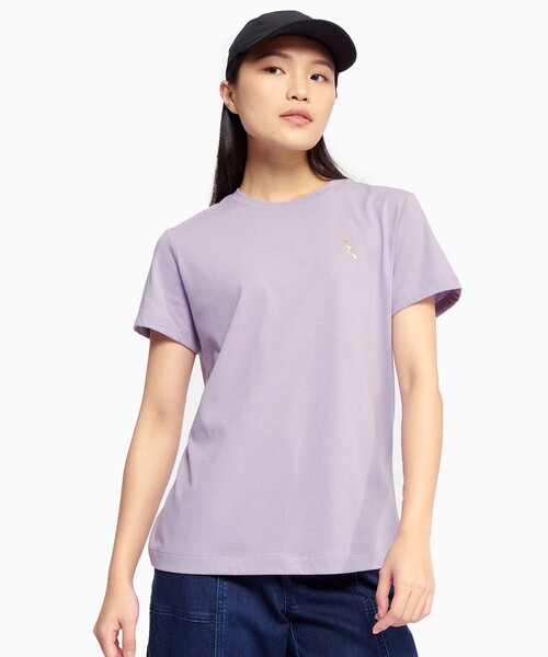 AIGLE(エーグル)の「接触冷感 COOL TOUCH ワンポイントバードロゴ 半袖Tシャツ(Tシャツ/カットソー・レディース・ダークグリーン/ダークブルー/ライトパープル・L/S/M)」の3枚目の写真