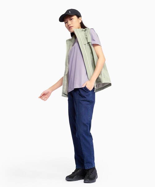 AIGLE(エーグル)の「接触冷感 COOL TOUCH ワンポイントバードロゴ 半袖Tシャツ(Tシャツ/カットソー・レディース・ダークグリーン/ダークブルー/ライトパープル・L/S/M)」の4枚目の写真