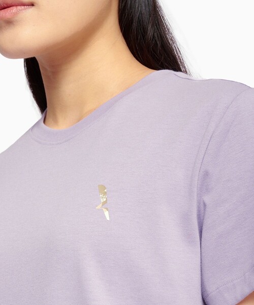 AIGLE(エーグル)の「接触冷感 COOL TOUCH ワンポイントバードロゴ 半袖Tシャツ(Tシャツ/カットソー・レディース・ダークグリーン/ダークブルー/ライトパープル・L/S/M)」の5枚目の写真