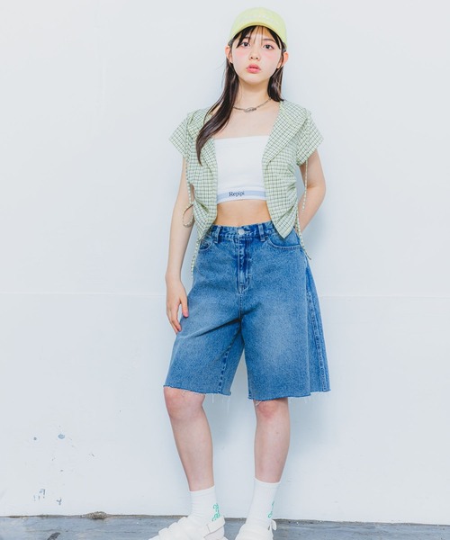 repipi armario（レピピ アルマリオ）の「【吸水速乾】2WAYチューブトップキャミ（チューブトップ・キッズ・ホワイト/ブラック・LARGE/MEDIUM/SMALL）」の6枚目の写真