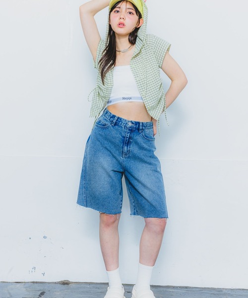 repipi armario（レピピ アルマリオ）の「【吸水速乾】2WAYチューブトップキャミ（チューブトップ・キッズ・ホワイト/ブラック・LARGE/MEDIUM/SMALL）」の8枚目の写真