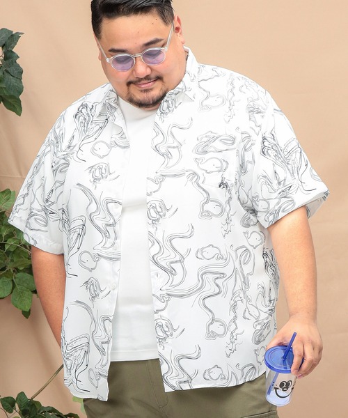 極美品FATオーバーサイズ半袖シャツDEKA SUMMERサイズFAT(XL) 極美品FATオーバーサイズ半袖シャツDEKA SUMMERサイズFAT(XL