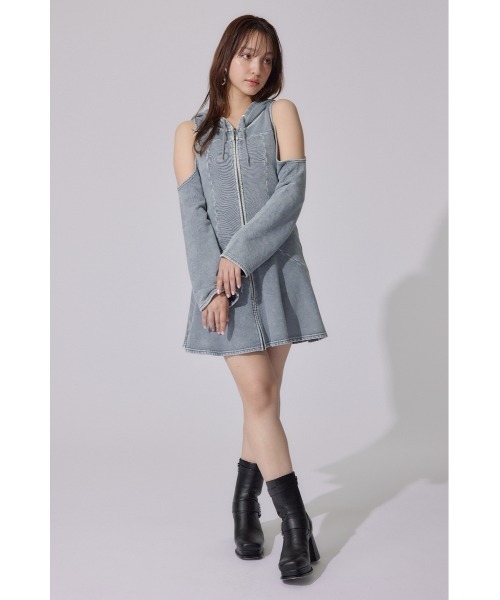 rienda フードマーメイドワンピース　春服 ブラウン 新品未使用 rienda ワンピース フードマーメイドワンピース 春服 : ZOZOTOWN