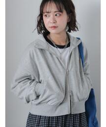 ehka sopo | ミニ裏毛ジップスウェット(Tシャツ/カットソー)