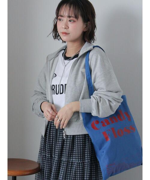 ehka sopo（エヘカソポ）の「ミニ裏毛ジップスウェット（Tシャツ/カットソー・レディース・グレー/モカ/キナリ・F）」の5枚目の写真