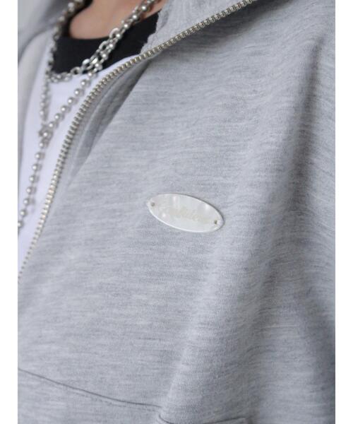 ehka sopo（エヘカソポ）の「ミニ裏毛ジップスウェット（Tシャツ/カットソー・レディース・グレー/モカ/キナリ・F）」の8枚目の写真