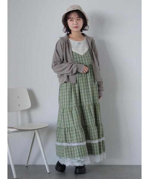 ehka sopo（エヘカソポ）の「ミニ裏毛ジップスウェット（Tシャツ/カットソー・レディース・グレー/モカ/キナリ・F）」の22枚目の写真