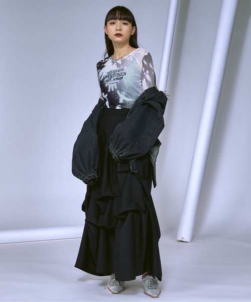 Ezick(エジック)の「Nuance spring ロゴニュアンスシアートップス(Tシャツ/カットソー・レディース・ピンク/ネイビー/ブラック・FREE)」の11枚目の写真