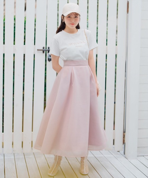 WILLSELECTION(ウィルセレクション)の「シアーダンボールフレアスカート(スカート・レディース・オフホワイト/ブラック/ピンク・FREE)」の21枚目の写真