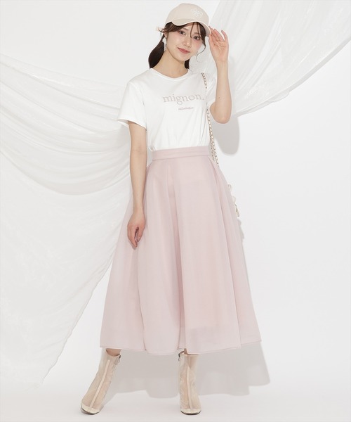 WILLSELECTION(ウィルセレクション)の「シアーダンボールフレアスカート(スカート・レディース・オフホワイト/ブラック/ピンク・FREE)」の22枚目の写真