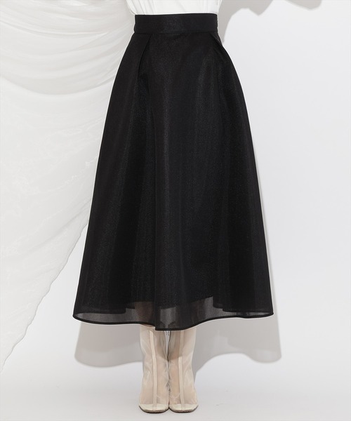 WILLSELECTION(ウィルセレクション)の「シアーダンボールフレアスカート(スカート・レディース・オフホワイト/ブラック/ピンク・FREE)」の13枚目の写真