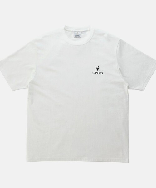 Gramicci(グラミチ)の「【GRAMICCI/グラミチ】ワンポイントロゴTシャツ(Tシャツ/カットソー・メンズ・オフホワイト/ブラック/イエロー・M/XL/L)」の1枚目の写真