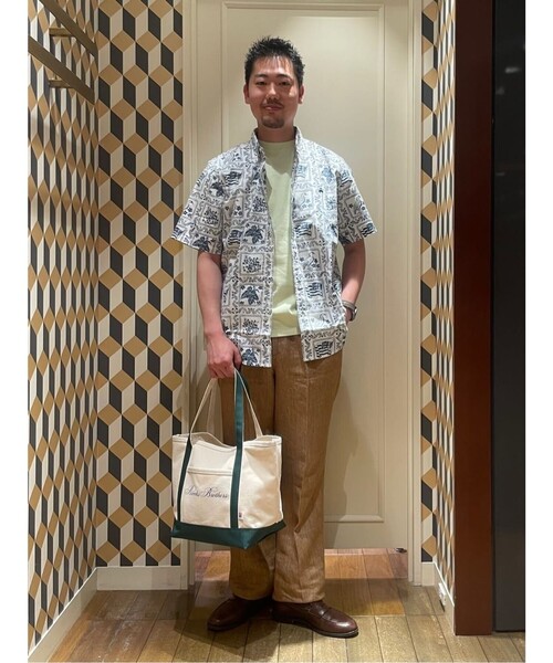 BROOKS BROTHERS(ブルックスブラザーズ)の「コットンキャンバス トートバッグ Made in USA(トートバッグ・メンズ・ホワイト×ネイビー/ホワイト×グリーン・ONE SIZE)」の8枚目の写真