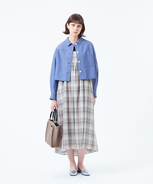 MACKINTOSH PHILOSOPHY（ﾏｯｷﾝﾄｯｼｭ ﾌｨﾛｿﾌｨｰ）の「スクエアペーパートート（トートバッグ・レディース・ベージュ/チャコールグレー・FREE）」の7枚目の写真