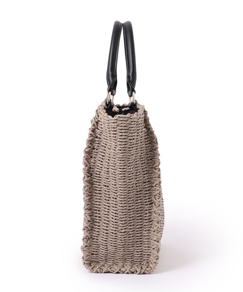 MACKINTOSH PHILOSOPHY（ﾏｯｷﾝﾄｯｼｭ ﾌｨﾛｿﾌｨｰ）の「スクエアペーパートート（トートバッグ・レディース・ベージュ/チャコールグレー・FREE）」の9枚目の写真