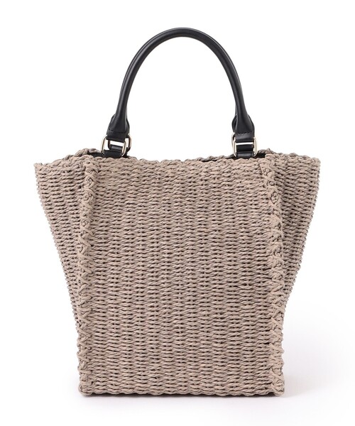 MACKINTOSH PHILOSOPHY（ﾏｯｷﾝﾄｯｼｭ ﾌｨﾛｿﾌｨｰ）の「スクエアペーパートート（トートバッグ・レディース・ベージュ/チャコールグレー・FREE）」の10枚目の写真