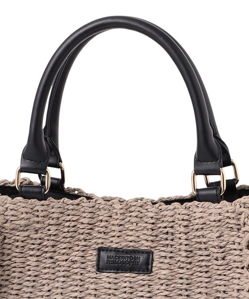 MACKINTOSH PHILOSOPHY（ﾏｯｷﾝﾄｯｼｭ ﾌｨﾛｿﾌｨｰ）の「スクエアペーパートート（トートバッグ・レディース・ベージュ/チャコールグレー・FREE）」の13枚目の写真