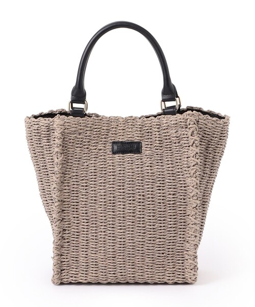 MACKINTOSH PHILOSOPHY（ﾏｯｷﾝﾄｯｼｭ ﾌｨﾛｿﾌｨｰ）の「スクエアペーパートート（トートバッグ・レディース・ベージュ/チャコールグレー・FREE）」の3枚目の写真