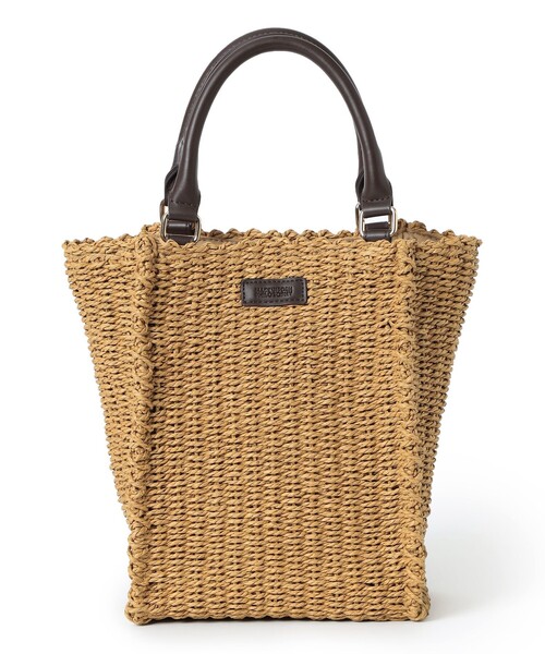 MACKINTOSH PHILOSOPHY（ﾏｯｷﾝﾄｯｼｭ ﾌｨﾛｿﾌｨｰ）の「スクエアペーパートート（トートバッグ・レディース・ベージュ/チャコールグレー・FREE）」の4枚目の写真