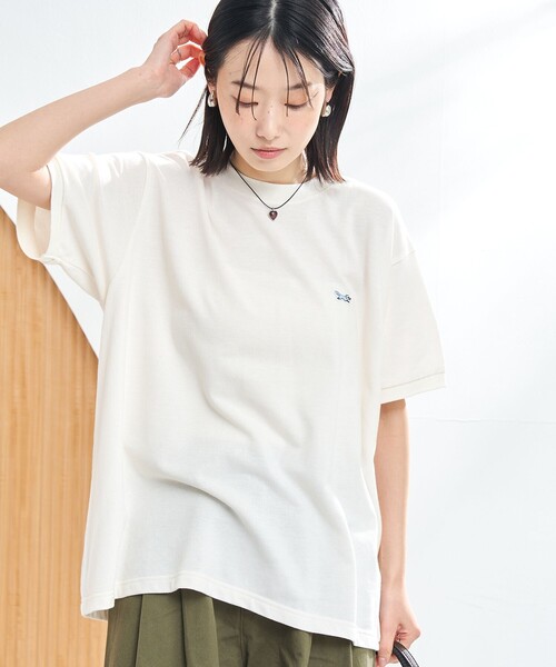 PENNEYS(ぺニーズ)の「PENNEYS別注 カノコフレアTシャツ(Tシャツ/カットソー・レディース・ナチュラル/ブラック/イエロー/コバルトブルー・M/L)」の3枚目の写真
