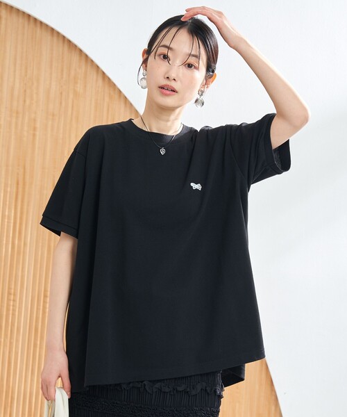 PENNEYS(ぺニーズ)の「PENNEYS別注 カノコフレアTシャツ(Tシャツ/カットソー・レディース・ナチュラル/ブラック/イエロー/コバルトブルー・M/L)」の5枚目の写真