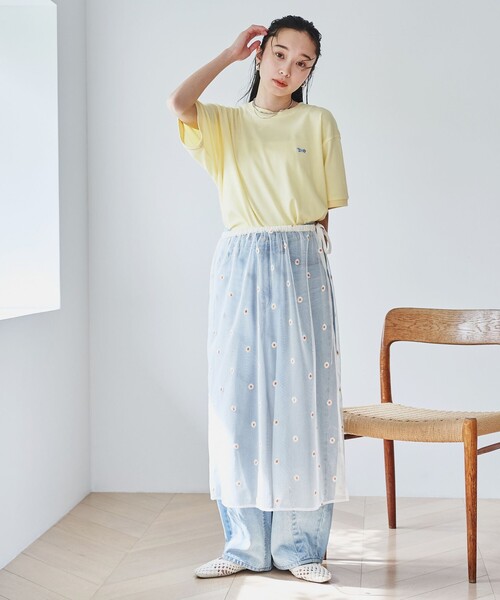 PENNEYS(ぺニーズ)の「PENNEYS別注 カノコフレアTシャツ(Tシャツ/カットソー・レディース・ナチュラル/ブラック/イエロー/コバルトブルー・M/L)」の22枚目の写真