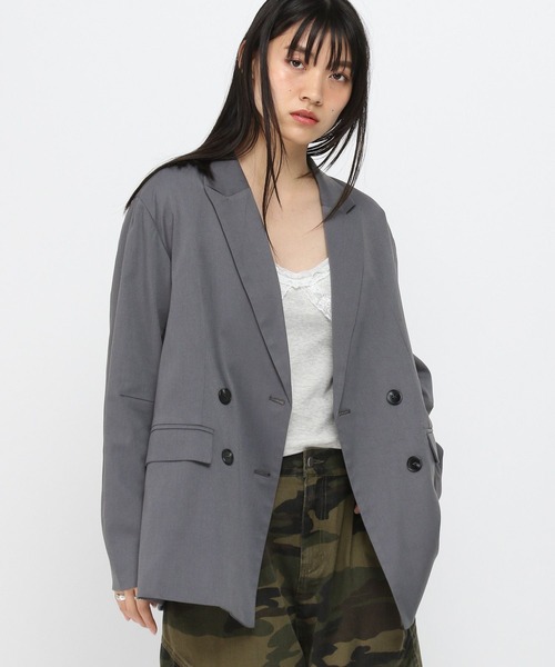 3.3 Field Trip （3.3フィールドトリップ）の「3.3 Field Trip／バックスタイルアシメジャケット（テーラードジャケット・レディース・ブラック/ブラウン/アイボリー・FREE）」の7枚目の写真