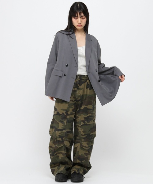 3.3 Field Trip （3.3フィールドトリップ）の「3.3 Field Trip／バックスタイルアシメジャケット（テーラードジャケット・レディース・ブラック/ブラウン/アイボリー・FREE）」の12枚目の写真