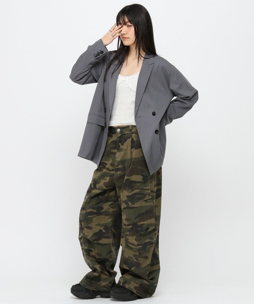 3.3 Field Trip （3.3フィールドトリップ）の「3.3 Field Trip／バックスタイルアシメジャケット（テーラードジャケット・レディース・ブラック/ブラウン/アイボリー・FREE）」の10枚目の写真