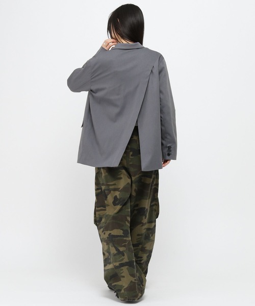 3.3 Field Trip （3.3フィールドトリップ）の「3.3 Field Trip／バックスタイルアシメジャケット（テーラードジャケット・レディース・ブラック/ブラウン/アイボリー・FREE）」の9枚目の写真