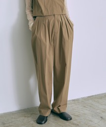 【Set Up】3Tuck Wide Tapered Trousers