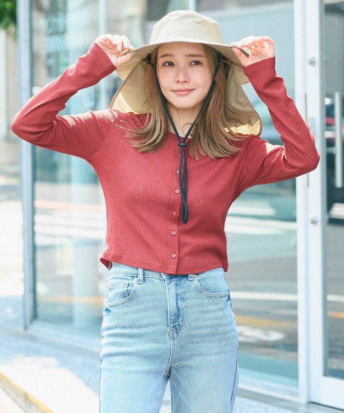 coca（coca）（コカ）の「【WEB限定セール】日除けハット（ハット・レディース・ブラック/ベージュ・ONE SIZE）」の16枚目の写真