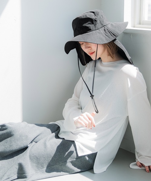 coca（coca）（コカ）の「【WEB限定セール】日除けハット（ハット・レディース・ブラック/ベージュ・ONE SIZE）」の7枚目の写真